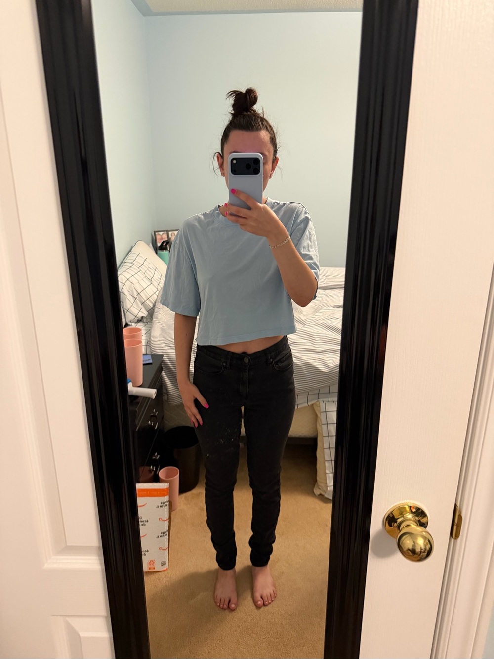 Garage High Waisted Stretchy Black Skinny Jeans